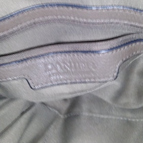 Danier grey leather tulip shaped bag - Picture 3 of 4